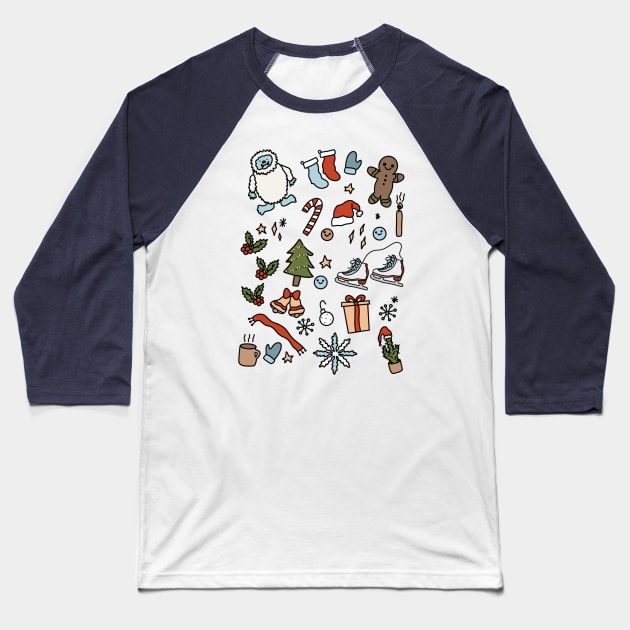 Christmas Spirit Baseball T-Shirt by crankycranium